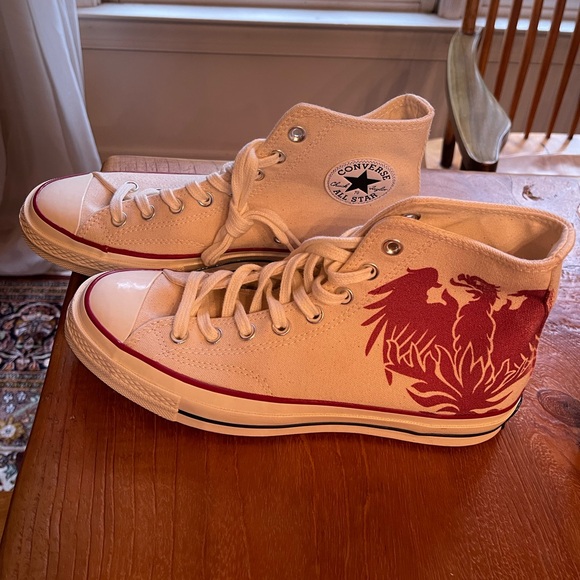 Rare New/never worn University of Chicago Sz 7.5 Converse Chuck Taylor Hi-Tops - Picture 2 of 8